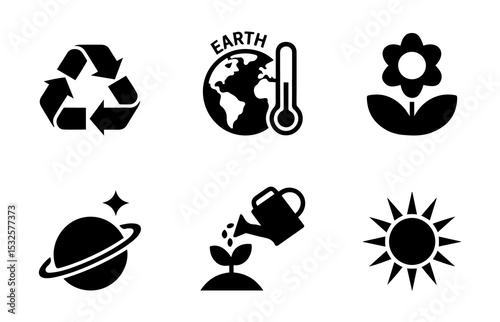 Environmental and Nature Icons Set - Ecology and Sustainability illustration