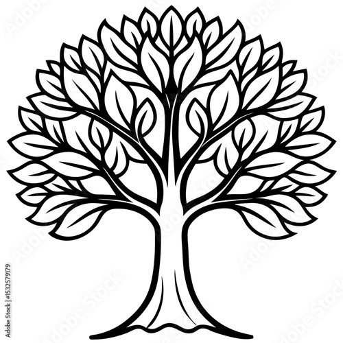 Spiritual Banyan Icon in Vector Form