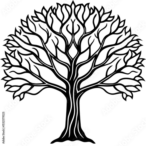 Spiritual Banyan Icon in Vector Form