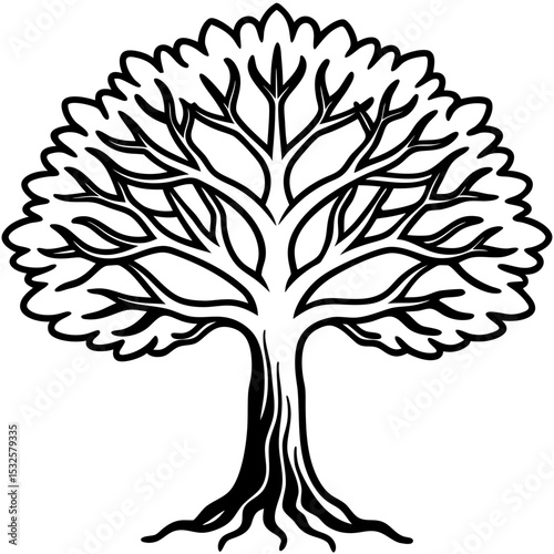 Spiritual Banyan Icon in Vector Form