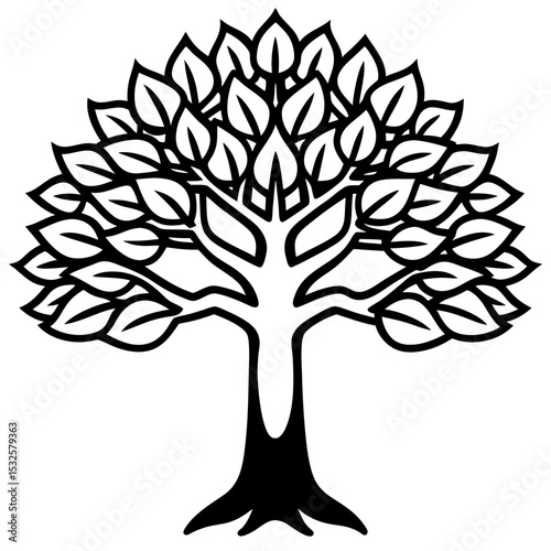 Spiritual Banyan Icon in Vector Form