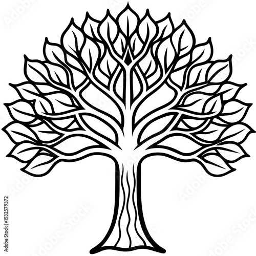 Spiritual Banyan Icon in Vector Form