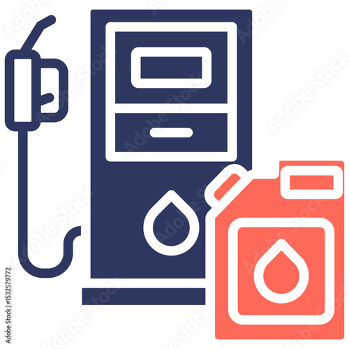 Fuel Rationing glyph color icon