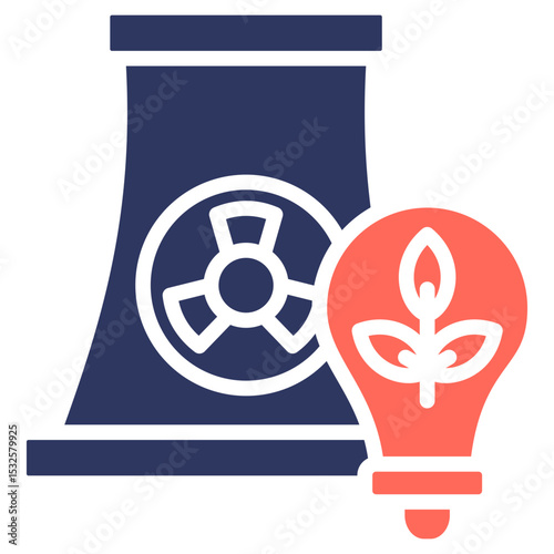 Nuclear Energy  glyph color icon