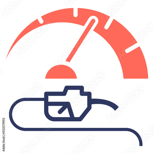 Fuel Consumption glyph color icon