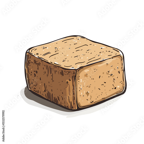 Halva Doodle 2D flat vector illustration, isolated on a white background.