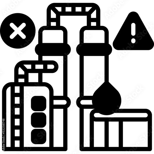 Oil Refinery Shutdown mixed icon