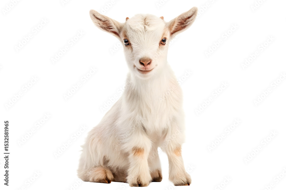 Obraz premium goat on white background