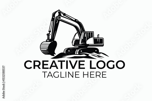 excavator vector icon