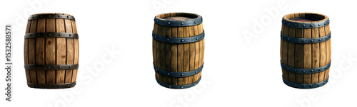 Rustic Wooden Barrels: Traditional Containers for Storage and Decor

