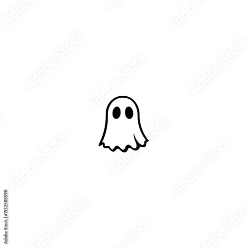 Spooky midnight ghost icon vector