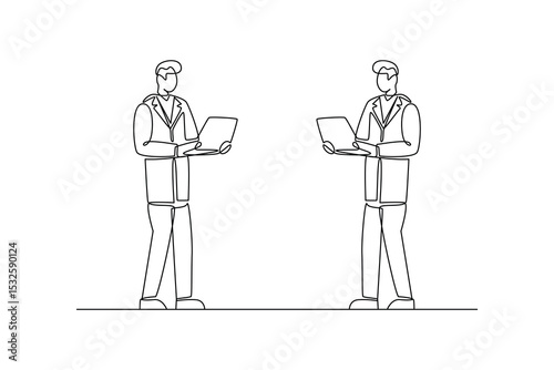 Engineer. Quality control activities. man in a construction helmet and project vest. Hand drawn style vector design illustrations.