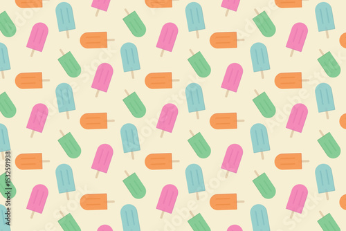 Pattern made with colored ice pops