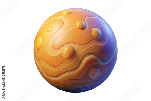 Elegant golden patterned chocolate Easter egg with a festive ribbon, a perfect isolated holiday decoration