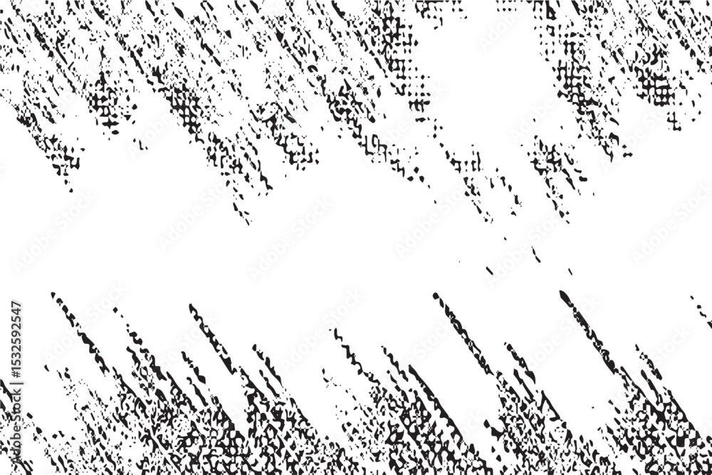 Abstract Black and White Diagonal Grunge Halftone Texture