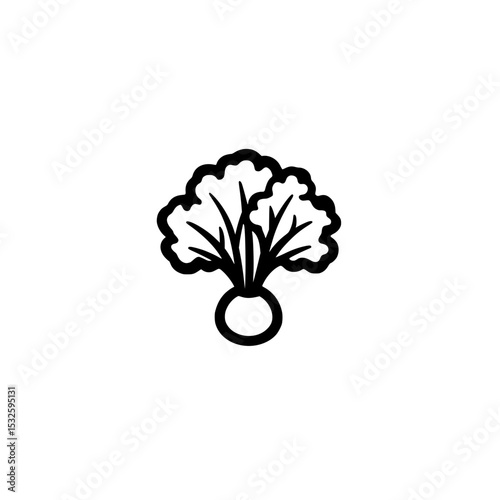 Radish icon vector representing fresh root vegetable 