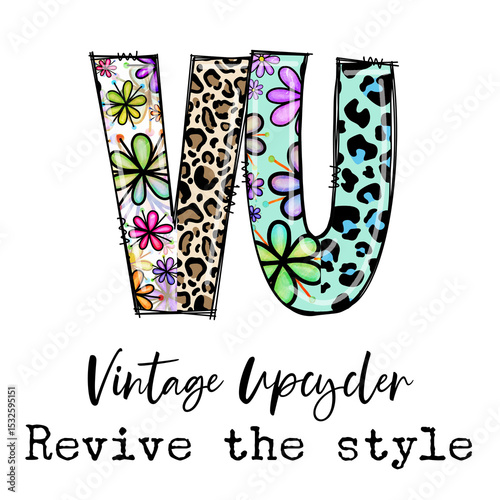 Vintage Upcycler Reviving Style with Flowers and Leopard Print