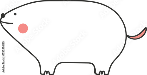 vector illustration of a cartoon dog