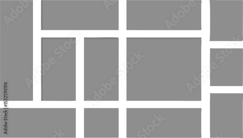Collage template frames. Vector illustration