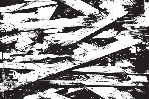 Gritty Abstract Black and White Grunge Texture