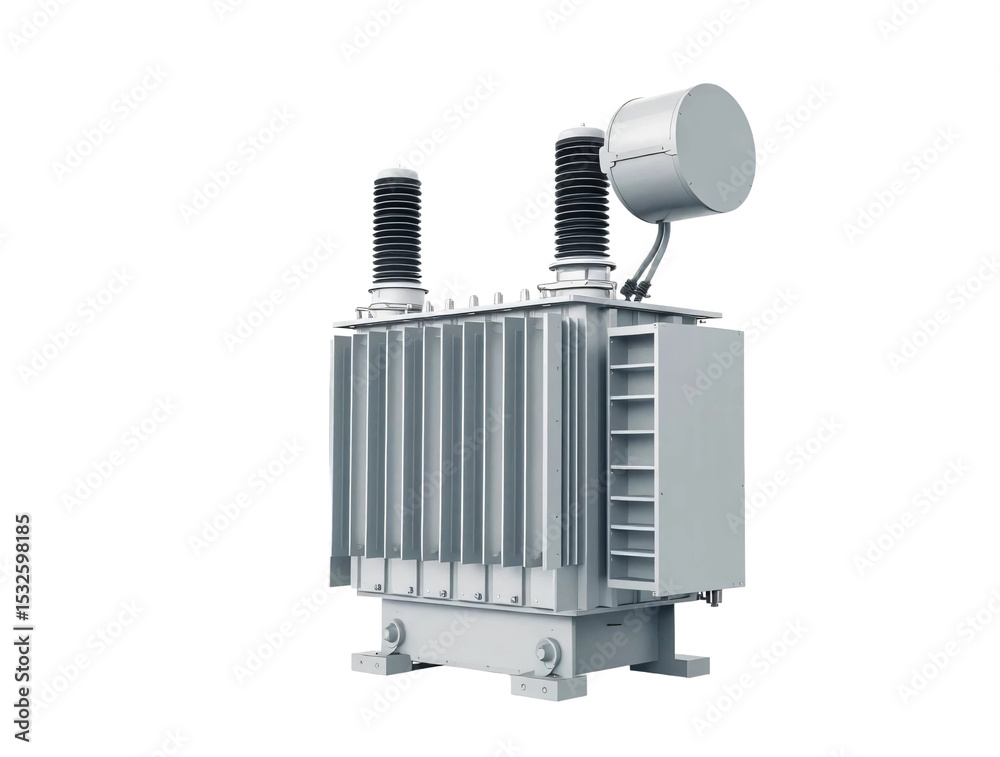 Fototapeta premium Electric transformer isolated on transparent background