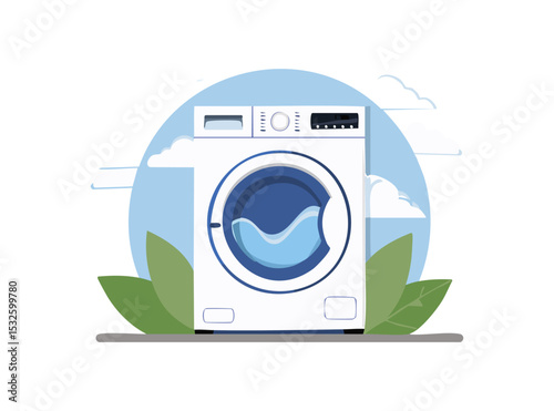 A Washing machine simple illustration