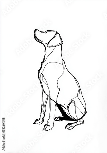 chien fais en dessinant des lignes