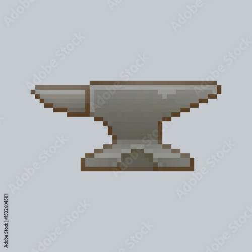 an anvil tool in pixel art style