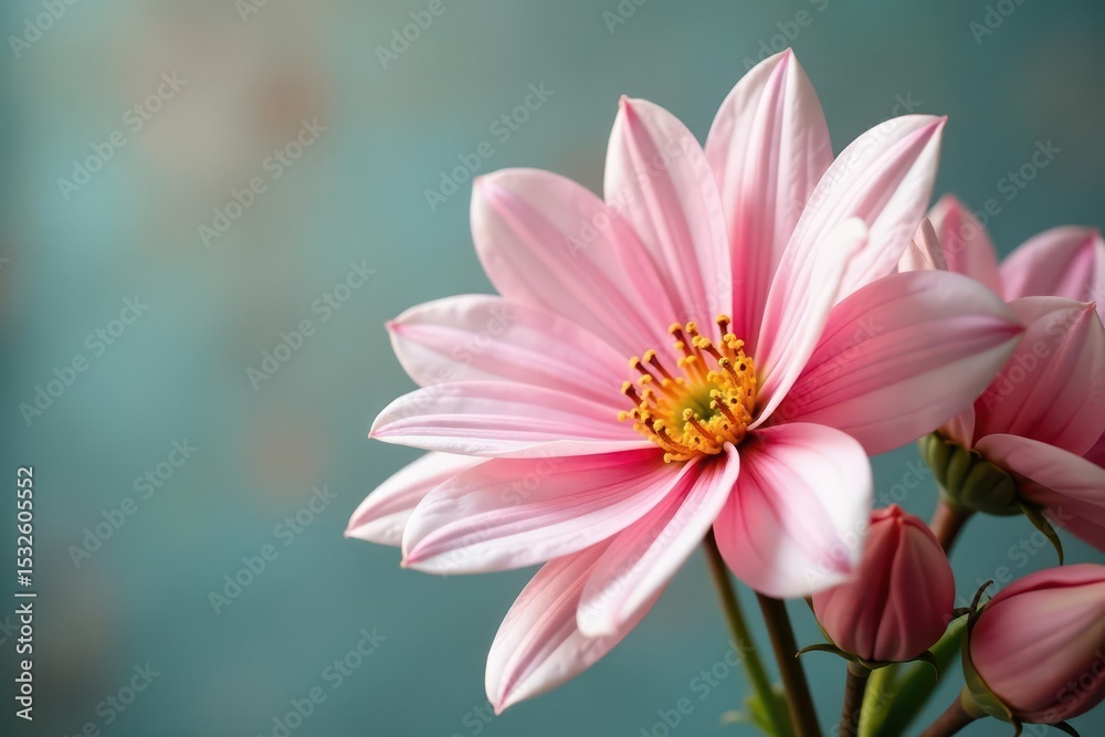 Obraz premium Delicate pink and white blooms in bridal bouquet , celebration, macro