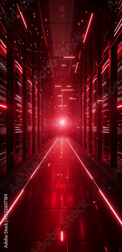 Red abstract matrix background