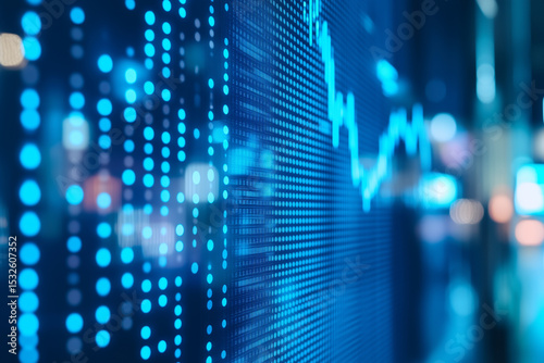 Stock market and trading digital graph