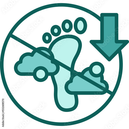 Carbon Footprint solid icon