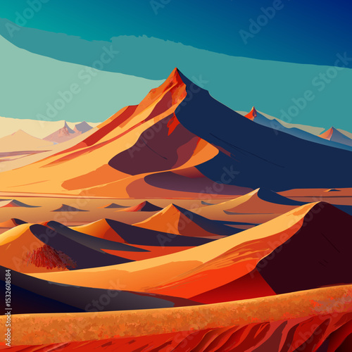 A surreal red sand dune rising from white desert in Egypt


