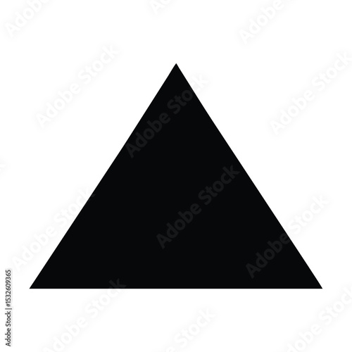 Triangle – black silhouette on white background
