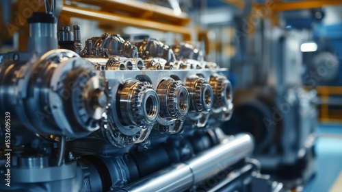 Close-up of interconnected metal gear wheels and cogs in motion, symbolizing mechanical engineering, industrial automation, and futuristic technology concepts




