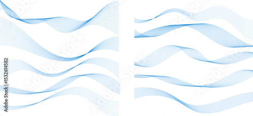 abstract blue wave line
