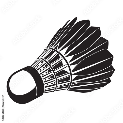 image of a shuttlecock silhouette on a white background