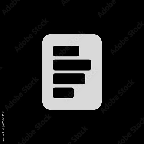 Horizontal Bar Chart Page Fill Icon