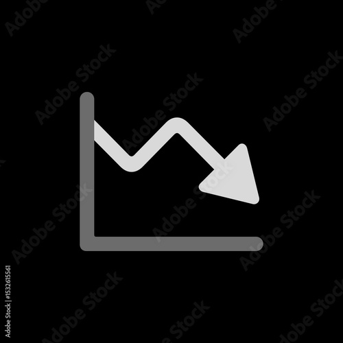 Downtrend Line Chart Icon