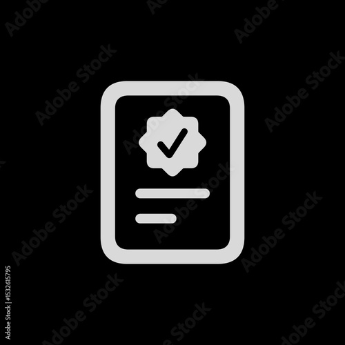 Document Seal Checkmark Icon
