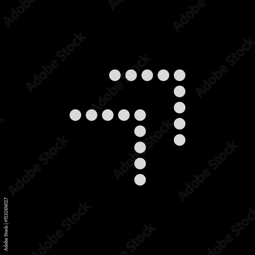 Corner Dotted Upward Chevron