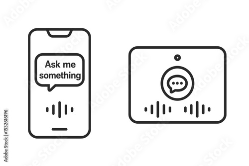 Smart device interface with voice command and messaging features