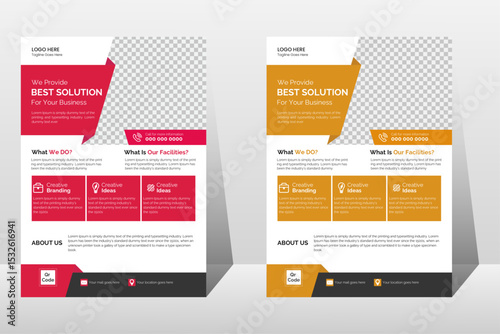 Modern Business flyer design template set, flyer in a4 for business marketing blueprint, progression, proclaim, publication, cover page, corporate trendy style poster design