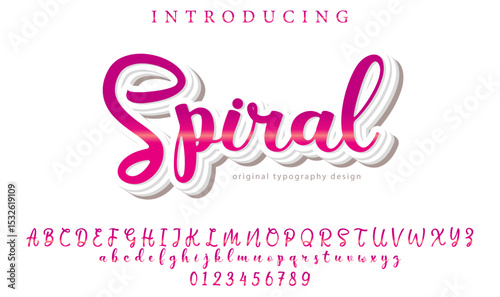 Spiral Font – Stylish Script Typeface with Bold Modern Brush Lettering
