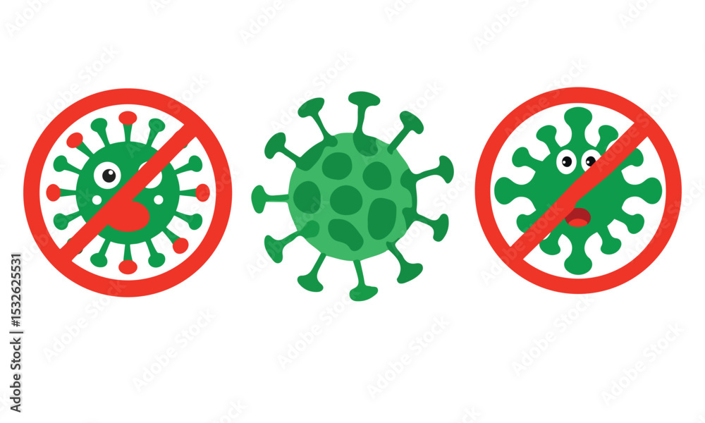 Obraz premium Coronavirus formula vector icons. Stop the coronavirus