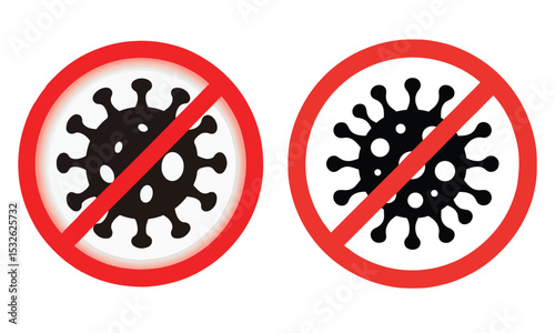 Coronavirus formula vector icons. Stop the coronavirus