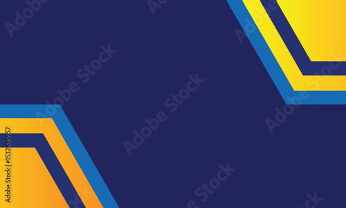 Bold geometric background with yellow and blue angular stripes on a dark navy backdrop. Perfect for presentations, banners, sports-themed designs, or dynamic corporate graphics.