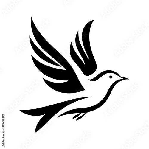 Bird logo on white background