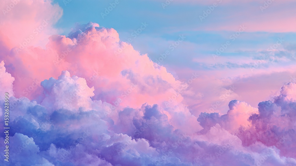 Stunning pink and purple clouds fill the sky, creating a beautiful, dreamy scene. Stunning pink and purple clouds fill the sky, creating a beautiful, dreamy scene.
