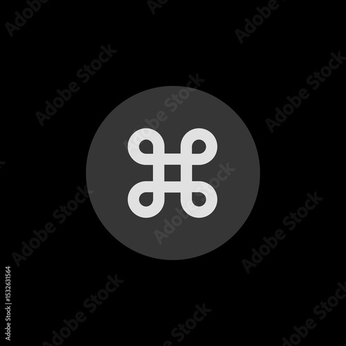 Command Key Circle Filled